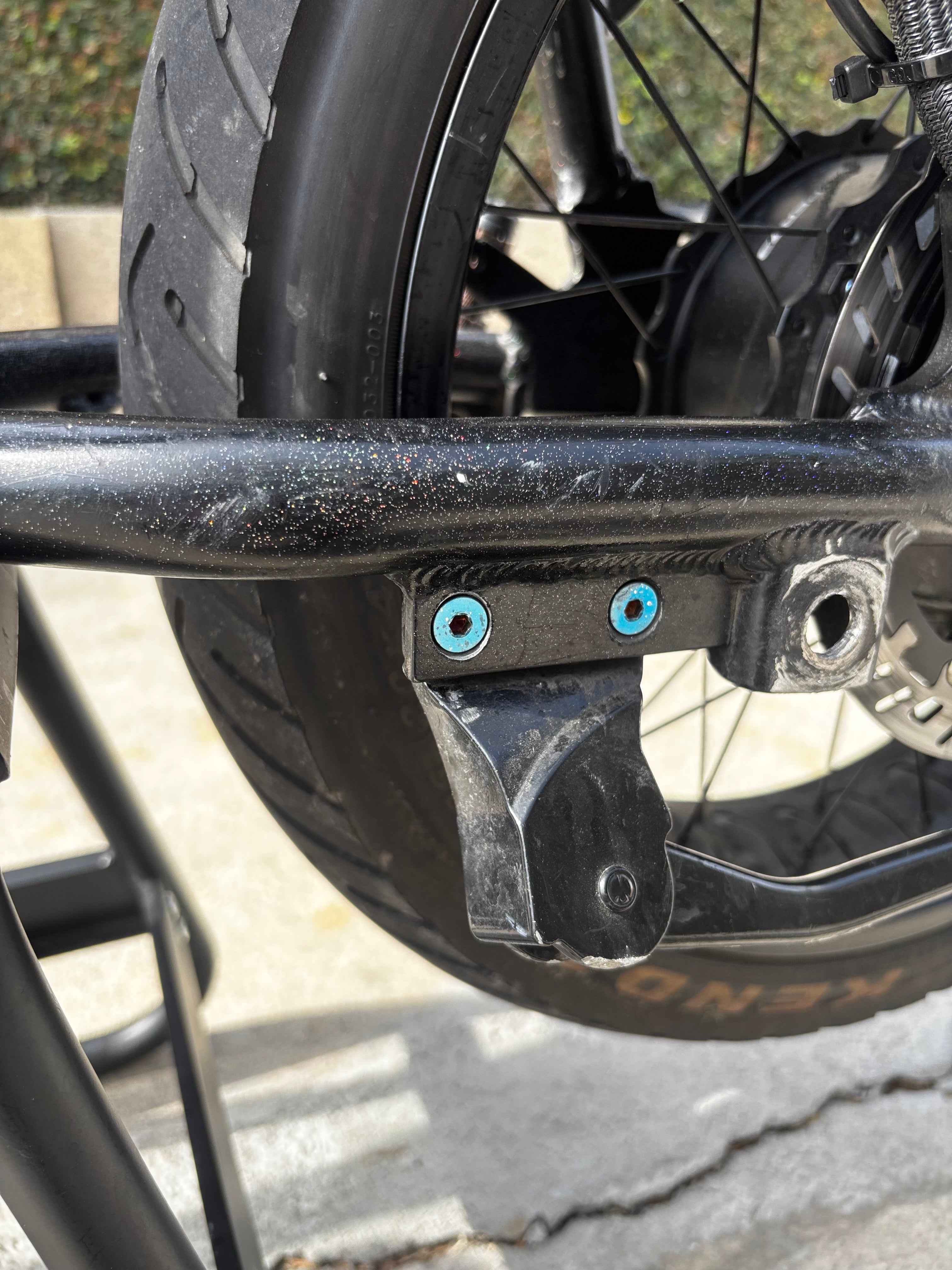 Titanium kick stand bolts